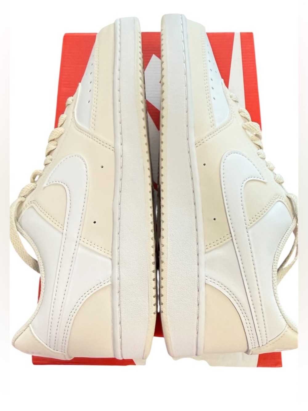 Nike Women's Court Vision Low Nubuck Shoes Phantom White colorway W10/M8.5